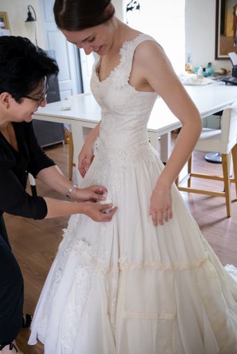 Robe de mariée sur mesure - Creation - Salon de mariage à Pérouges - Souffle de Soie